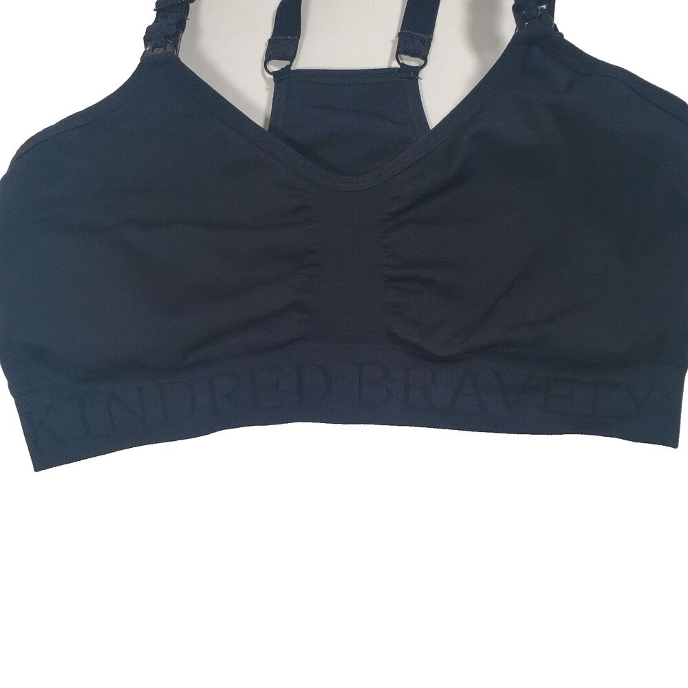 Kindred Bravely Pumping Nursing Bra Small Black Hands Pullover Basic "Sublime" - Picture 2 of 7